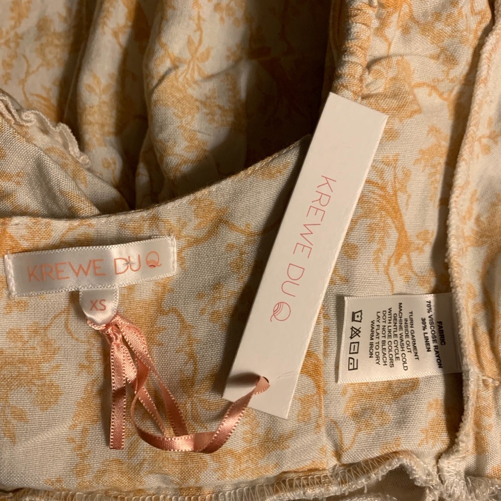 NWT KREWE DU Q Samos Honey Floral Dress - Picture 8 of 8